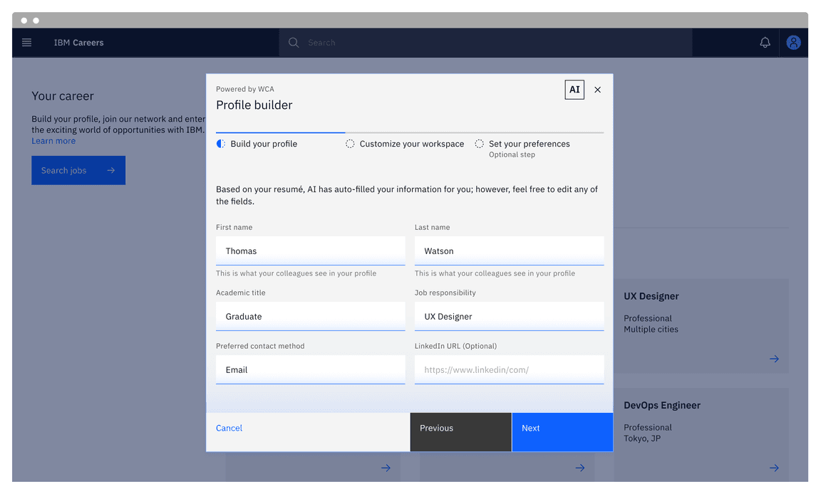 Modal's light mode AI presence example